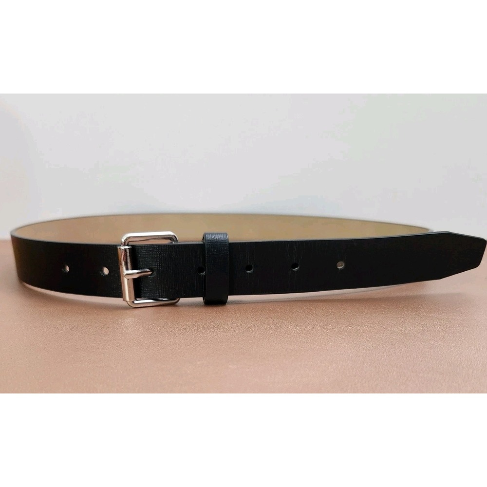 Steve Madden Mens Dress Casual Every Day Leather Belt Black Size
